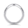 14K White Gold Diamond Wedding Band - 0.3 ct
