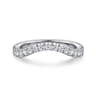 14K White Gold Diamond Wedding Band - 0.4 ct