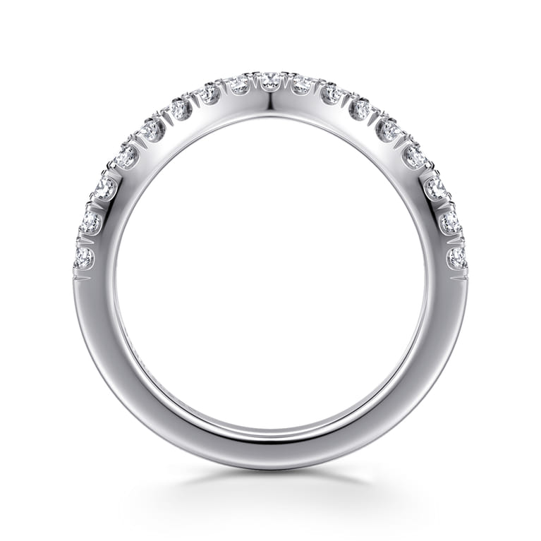 14K White Gold Diamond Wedding Band - 0.4 ct - Shot 2