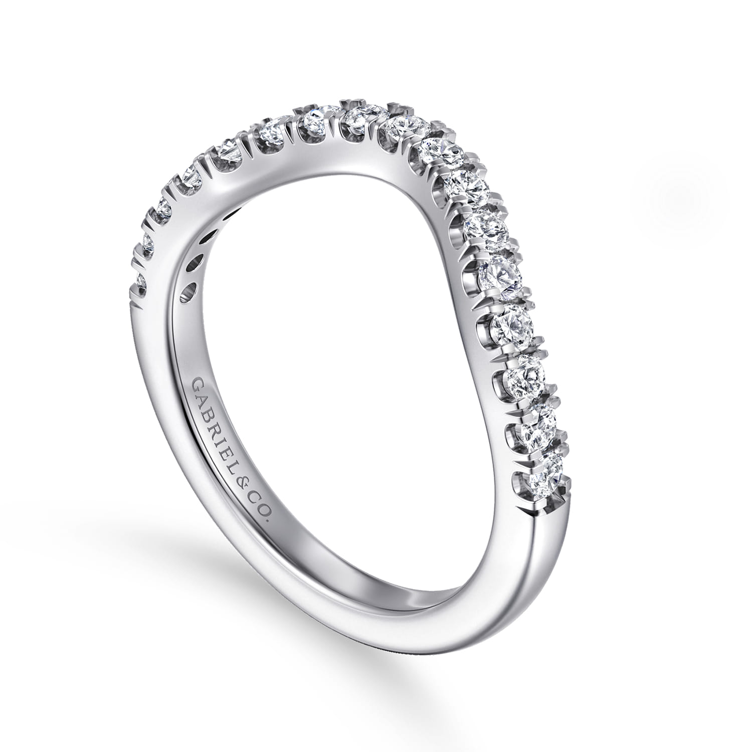 14K White Gold Diamond Wedding Band - 0.4 ct - Shot 3