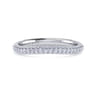 14K White Gold Diamond Wedding Band - 0.75 ct