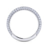14K White Gold Diamond Wedding Band - 0.75 ct