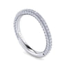 14K White Gold Diamond Wedding Band - 0.75 ct