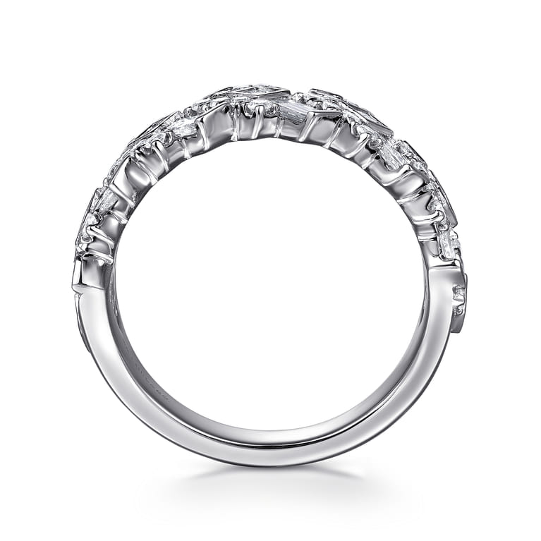14K White Gold Diamond Wide Band Ring - 1.64 ct - Shot 2