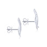 14K White Gold Diamond X Stud Earrings - 0.17 ct