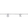 14K White Gold Diamond XOXO Bracelet - 0.05 ct