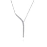 14K White Gold Diamond Y Necklace - 0.3 ct