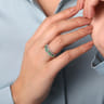 14K White Gold Diamond and Emerald Ladies Ring - 0.6 ct