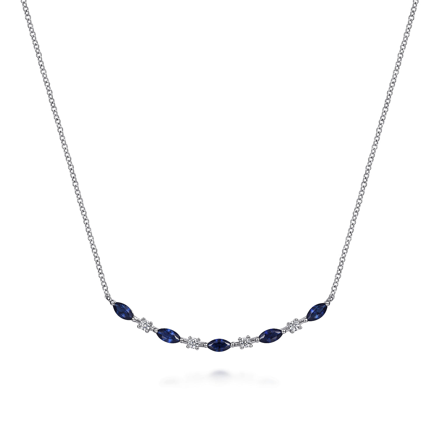 Sapphire bar store necklace