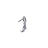 14K White Gold Diamond and Pear Sapphire J-Hoop Earrings - 0.11 ct