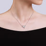 14K White Gold Diamond and Pearl Necklace - 0.32 ct