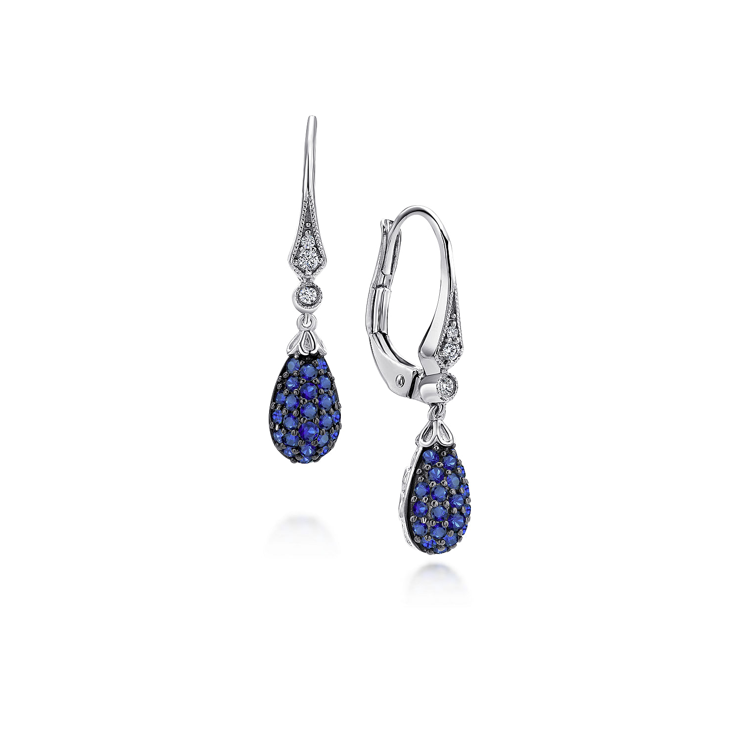 14K-White-Gold-Diamond-and-Sapphire-Cluster-Drop-Earrings1