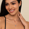 14K White Gold Diamond and Sapphire Stud Earrings - 0.25 ct