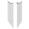 14K White Gold Diamond and Tassel Stud Earrings - 0.22 ct
