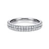 Fancy Wedding Ring in 14k White Gold with Round Natural Diamond at Gabriel & Co.