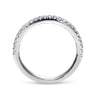 Fancy Wedding Ring in 14k White Gold with Round Natural Diamond at Gabriel & Co.