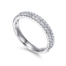 Fancy Wedding Ring in 14k White Gold with Round Natural Diamond at Gabriel & Co.