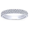 Fancy Wedding Ring in 14k White Gold with Round Natural Diamond at Gabriel & Co.