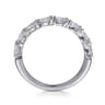 Fancy Wedding Ring in 14k White Gold with Pear Natural Diamond at Gabriel & Co.