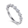 Fancy Wedding Ring in 14k White Gold with Pear Natural Diamond at Gabriel & Co.