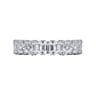 Fancy Wedding Ring in 14k White Gold with Emerald Cut Natural Diamond at Gabriel & Co.