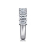 Fancy Wedding Ring in 14k White Gold with Emerald Cut Natural Diamond at Gabriel & Co.