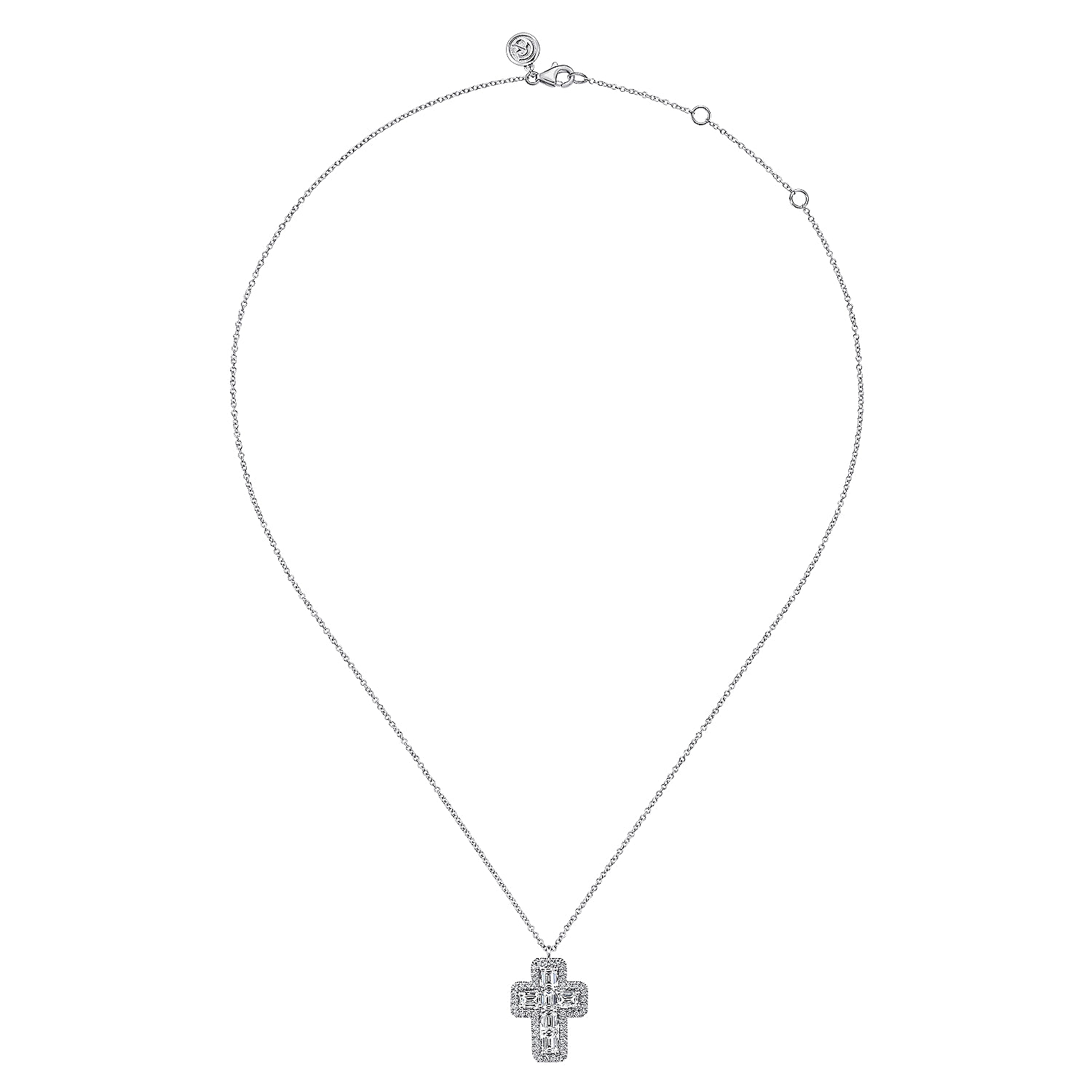 【The Gold Gods】DIAMOND EMERALD CUT CROSSネックレス Emerald Cut Cross Necklace Pendant & Rope Chain | The Gold Gods