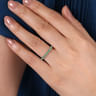 14K White Gold Emerald Stackable Ring