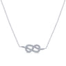 14K White Gold Eternal Love Infinity Diamond Pendant Necklace - 0.3 ct
