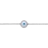 14K White Gold Evil Eye Bracelet - 0.1 ct