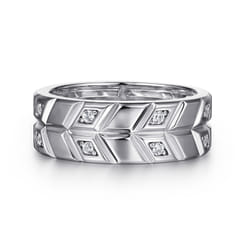 14K-White-Gold-Faceted-Diamond-Fashion-Men's-Ring1