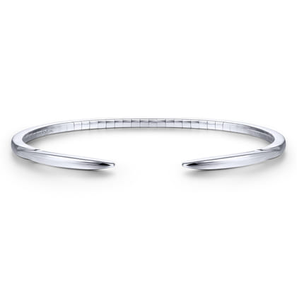 14K White Gold Fashion Bangle