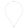 14K White Gold Floral Diamond Pendant Necklace - 0.06 ct
