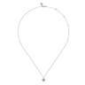 14K White Gold Floral Diamond Pendant Necklace - 0.35 ct