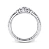 Enhancer Wedding Ring in 14k White Gold with Round Natural Diamond at Gabriel & Co.