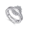 Enhancer Wedding Ring in 14k White Gold with Round Natural Diamond at Gabriel & Co.