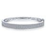 14K White Gold Four Row Diamond Bangle - 1.83 ct
