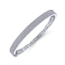 14K White Gold Four Row Diamond Bangle - 1.83 ct