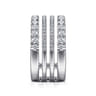 14K White Gold Four Row Diamond Ring - 1.3 ct