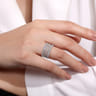 14K White Gold Four Row Diamond Ring - 1.3 ct
