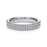 Fancy Wedding Ring in 14k White Gold with Round Natural Diamond at Gabriel & Co.