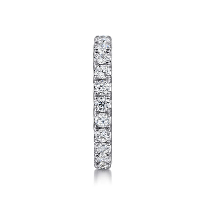 14K White Gold French Pave Set Diamond Eternity Band