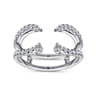 Enhancer Wedding Ring in 14k White Gold with Round Natural Diamond at Gabriel & Co.