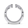 Enhancer Wedding Ring in 14k White Gold with Round Natural Diamond at Gabriel & Co.