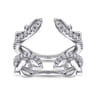 Enhancer Wedding Ring in 14k White Gold with Round Natural Diamond at Gabriel & Co.