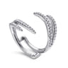 Enhancer Wedding Ring in 14k White Gold with Round Natural Diamond at Gabriel & Co.