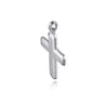 14K White Gold Geometric Cross Pendant