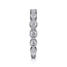 14K White Gold Geometric Diamond Stackable Ring - 0.5 ct
