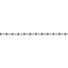 14K White Gold Geometric Diamond and Sapphire Tennis Bracelet - 0.3 ct