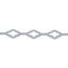 14K White Gold Geometric Link Diamond Tennis Bracelet - 1.5 ct